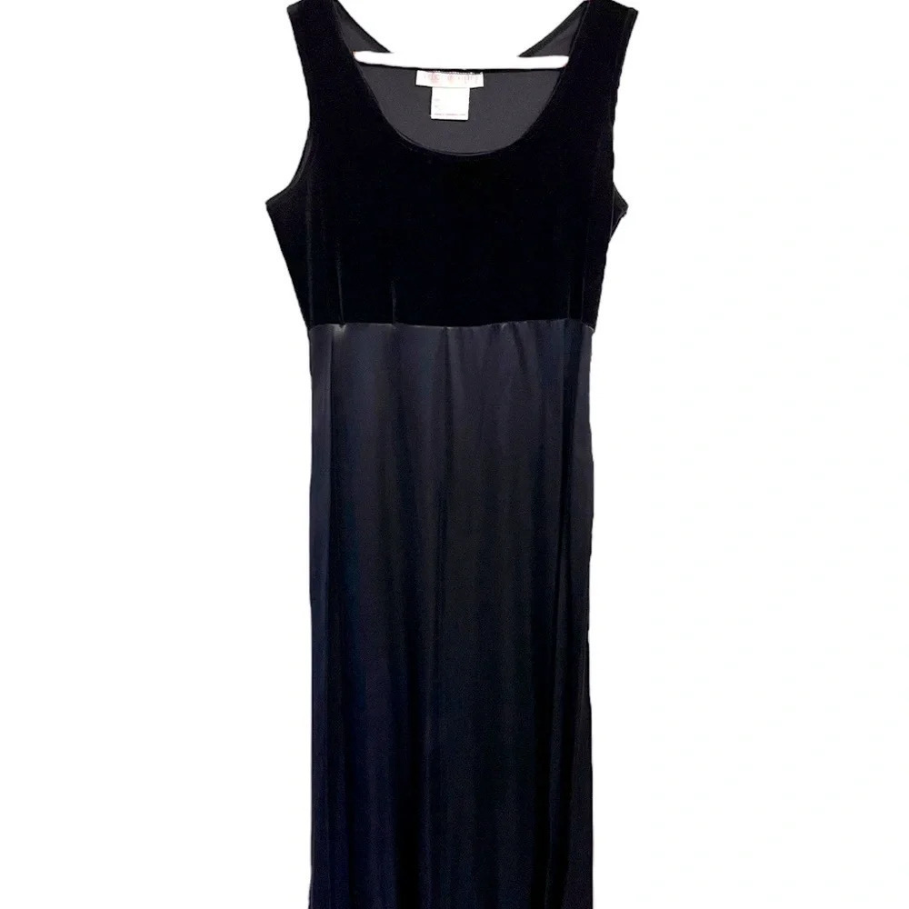 Vintage Velvet Top Satin  Formal Dress